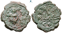 Heraclius with Heraclius Constantine AD 610-641. Constantinople. Follis or 40 Nummi Æ