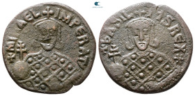Michael III "The Drunkard" AD 842-867. Constantinople. Follis Æ