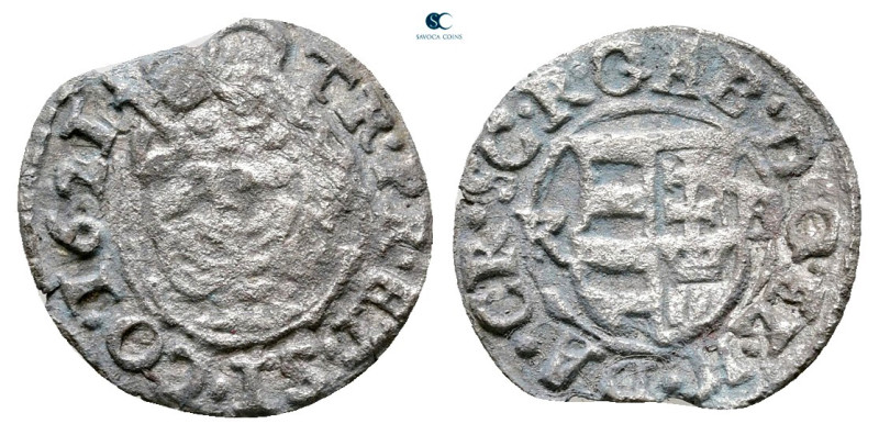 Hungary. Matthias II AD 1612-1619. 
Denár AR

12 mm, 0,33 g



Good Fine