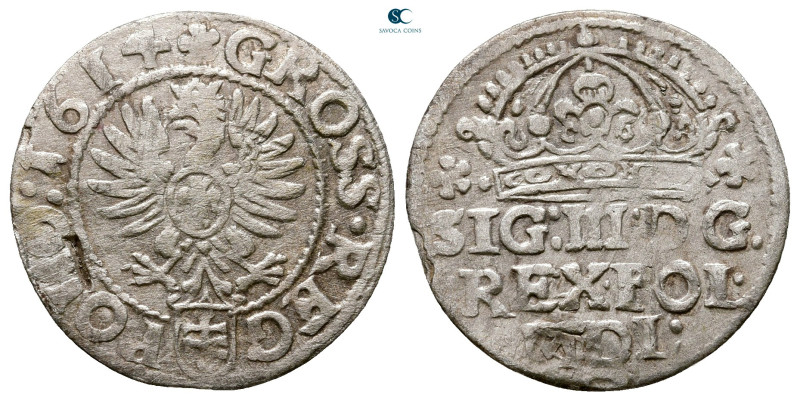 Poland. Sigismund III Vasa AD 1587-1632. 
3 Groschen AR

21 mm, 1,19 g


...