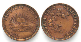 AUSTRALIA. Penny Token 1862, T. STOKES, Melbourne, Victoria copper, VF
