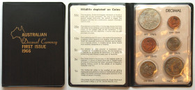 AUSTRALIA. 1966 Reserve Bank Coloured Wallet Mint Set RARE! BU