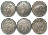 V.I.P. 1986 WILDLIFE Matte finish silver set Vietnam, Cuba, Afghanistan, RARE!