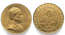 FEDERATED STATES OF EUROPE. 1/10 Europa 1928, Louis Pasteur, bronze, BU!