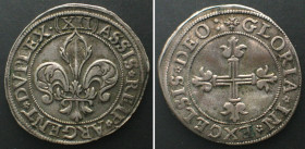 STRASBOURG. City, Dreibatzner (12 Kreuzer) ND (1623-40), silver AU!