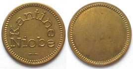 NIOBE. Kantine. o.J.(1916-1932), Messing, 25mm, Erhaltung!