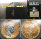 PRUSSIA 10 Mark 1898 A - head platinum plated - WALL STREET COLLECTION - XF