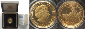GREAT BRITAIN 10 Pounds 2000 MILLENNIUM GOLD BRITANNIA 1/10 oz Gold RARE!