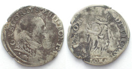 PAPAL STATES. Testone ND, Gregory XIII 1572-1585, Rome mint, silver, VF-, very rare!