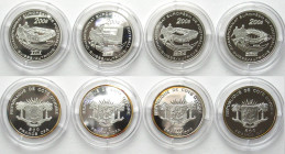 IVORY COAST. Complete Set 4 x 500 Francs CFA 2008, SOCCER EU CUP, silver, Proof