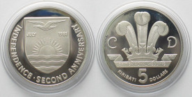 KIRIBATI 5 Dollars 1981 Royal Wedding CHARLES & DIANA silver Proof