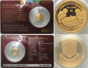 KIRIBATI. 1 Dollar 2013, Christmas, gold, Proof, SCARCE!