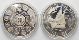 PORTUGAL 1000 Escudos 1992 Discovery IBERO-AMERICA silver Proof SCARCE!