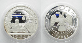RUSSIA. 3 Roubles 1998, Zvenigorod, silver, Proof