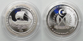 SAHARAWI ARAB D.R. 1000 Pesetas 1998, SAILING SHIP, silver, Proof