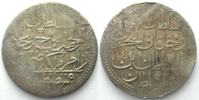 OTTOMAN EMPIRE. 2 Zolota AH 1187-14 (1786), Abdul Hamid I, billon, XF
