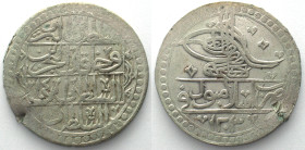 OTTOMAN EMPIRE. Yuzluk AH 1203-14 (1801), Istambul, SELIM III, billon, VF+