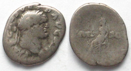 VESPASIAN (69-79 AD). AR Denarius, 71, Vesta seated, TRI POT, F-VF
