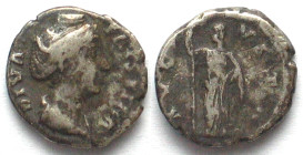 FAUSTINA Sen. (+141). Wife of Antoninus Pius. AR Denarius, 140-141, AVGVSTA, Ceres standing, VF