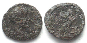 ANTONINUS PIUS (138-161). AR Denarius, 156-157, Rome mint, Salus seated, aVF