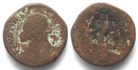 FAUSTINA Jun. (+175). Wife of Marcus Aurelius. AE Sestertius, 161-175, Rome mint, HILARITAS, aF, scarce!