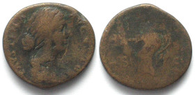 FAUSTINA Jun. (+175). Wife of Marcus Aurelius. AE Sestertius, 161-176, Rome mint, HILARITAS, F, scarce!