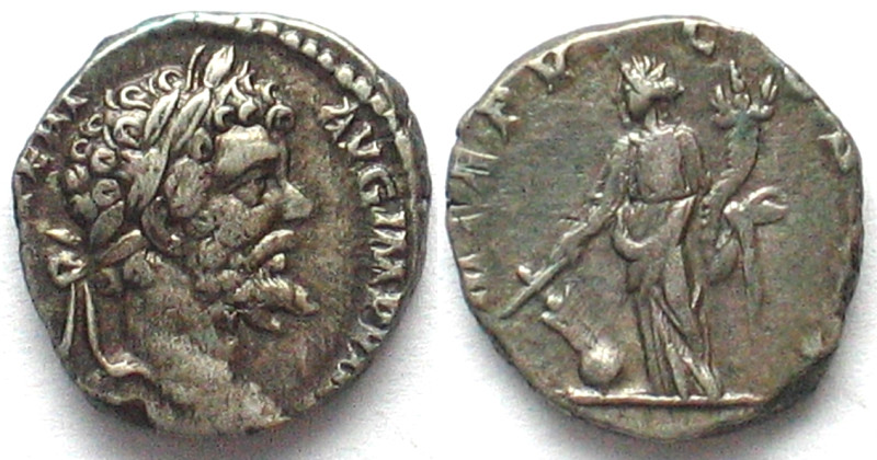 SEPTIMIUS SEVERUS (193-211 AD). AR Denarius, 197, Laodicea ad Mare mint, Fortuna...