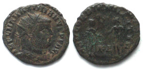 MAXIMIANUS I Herculius (286-310 AD). AE Follis, first reign, 286-305, Cyzicus mint, KΔ, CONCORDIA MILITVM, VF-XF