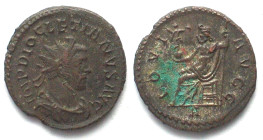 DIOCLETIAN (284-305). AE Antoninianus, 292, A, Lugdunum mint (Lyon), IOVI AVGG, AU! Rare!