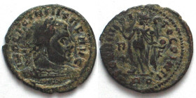 LICINIUS I (308-324 AD). AE Follis, 315-316, RQ, Rome mint, SOLI INVICTO COMITI, Sol standing, VF