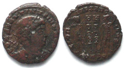 CONSTANTINE II (317-340 AD). AE Follis, CONS, Constantinople mint, GLORIA EXERCITVS, two soldiers, VF