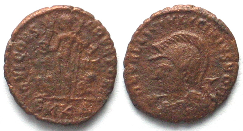 LICINIUS II (317-324 AD). AE Nummus, 321-324, SMKΔ, Cyzicus mint, X over IIΓ in ...