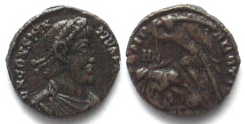 CONSTANTIUS II (324-361 AD). AE Follis, uncertain mint, FEL TEMP REPARATIO, mighty chin portrait, VF-XF