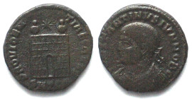 CONSTANTINE II (317-340 AD). AE Follis, as caesar, 327-328, SMTSΔ, Thessalonica mint, PROVIDENTIAE CAESS, VF