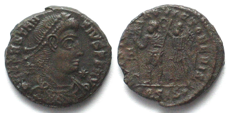 CONSTANTIUS II (324-361 AD). AE Centenionalis, 350, BSIS, Siscia mint, HOC SIGNO...