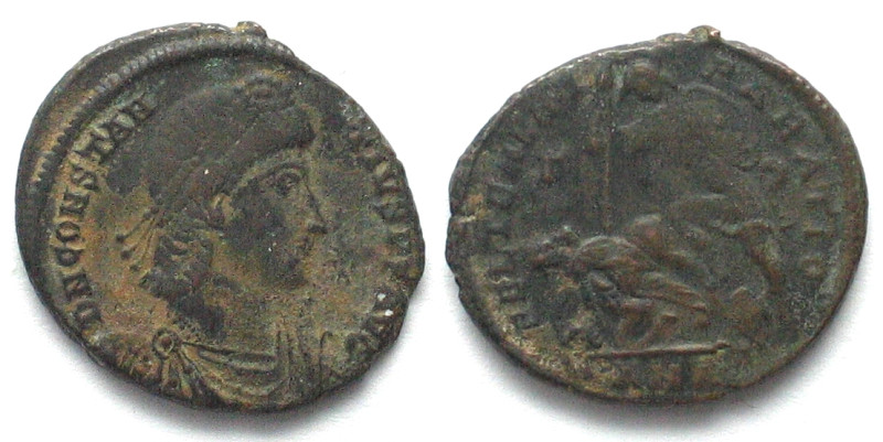 CONSTANTIUS II (324-361 AD). AE Maiorina, 350-355, ANA, Antioch mint, FEL TEMP R...