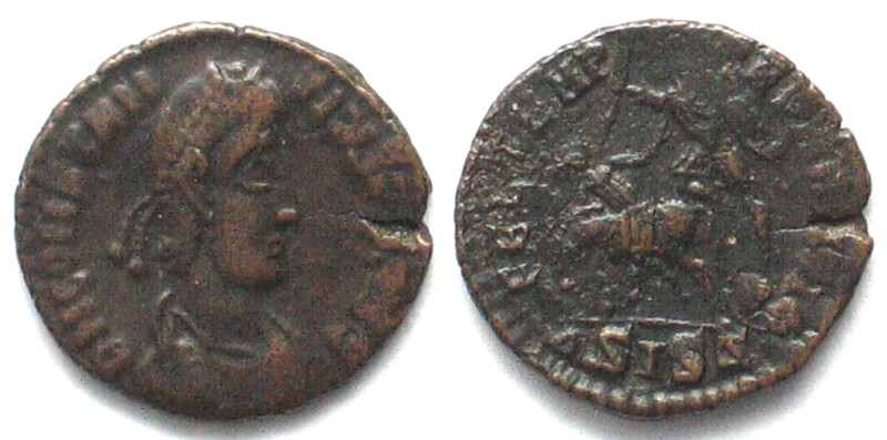 CONSTANTIUS II (324-361 AD). AE Follis, 351-355, ΔSIS(retrograde Z), Siscia mint...