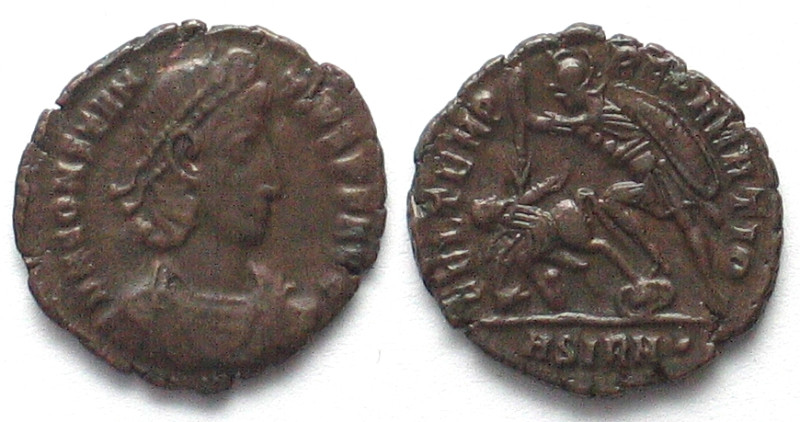 CONSTANTIUS II (324-361 AD). AE Maiorina, 354, ASIRM, Sirmium mint, FEL TEMP REP...