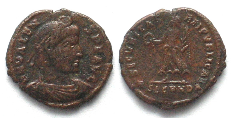 VALENS (364-378 AD). AE3, R SECVNDA (spelled out!), Rome mint, SECVRITAS REI PVB...