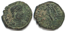 VALENTINIAN I (364-375 AD). AE Centenionalis, Siscia mint, .SIS., 2nd officina, SECVRITAS REIPVBLICAE, Victory, VF+