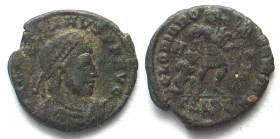 GRATIAN (367-383). AE Follis, 367-375, ΓSISC, Siscia mint, GLORIA ROMANORVM, VF