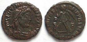 VALENTINIAN I (364-375 AD). AE Centenionalis, 367-375, Siscia mint, 3rd officina, SECVRITAS REIPVBLICAE, Victory, XF