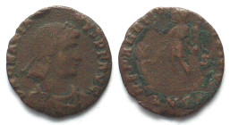 GRATIAN (367-383). AE Maiorina, 383, LVG, Lyon mint, REPARATIO REIPVB, VF