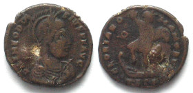 THEODOSIUS I (379-395 AD). AE Maiorina, 383-388, Thessalonica mint, GLORIA ROMANORVM, VF