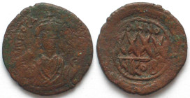 PHOCAS (602-610). AE 40 Nummi, Year 5 (606-607), Nicomedia mint, VF/XF