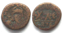 HERACLIUS I (610-641). AE Half Follis, KRTS, Carthage mint, 5th officina, F