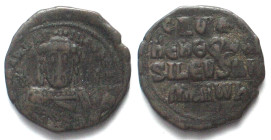 CONSTANTINE VII Porphyrogenitus with ROMANUS I (913-959). AE Follis, 931-944, Constantinople mint, VF