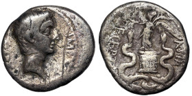 Roman Coins, Empire, Augustus (27 BC-14 AD), Quinarius, n.d. (ca. 29-27 BC), Rome or Brundisium, Ag. 1,65 g, RIC 276, F