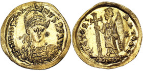 Roman Coins, Empire, Marcianus (450-457 AD), Solidus, n.d., Constantinople, Au. 4,43 g, R, RIC 510, XF