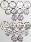Australia, Kingdom, George V (1910-1936), Lot 10 pcs. Shilling 1918. 6 Pence: 1921, 1923(x2). 3 Pence: 1910, 1919, 1921, 1924(x2), 1925. Ag.